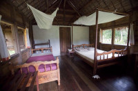ensuite room with mosquito net