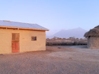 House with view of Mt Meru