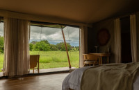 Each room was designed to maximize views of Tarangire.