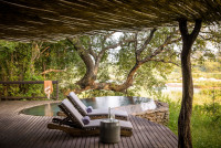 Each suite at Singita Boulders lodge has a plunge poll with views of the river 