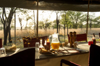 Breakfast looking out over the Serengeti
