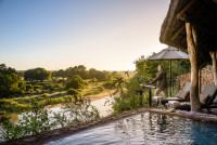 Views of the Sand River from Singita Ebony guest suite 