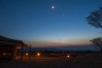 The camp during sunset