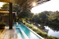 Main area pool overlooking the N'wnanetsi River at Singita Sweni Lodge 