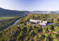 Aerial view of lodge