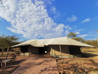 Exterior of a tent