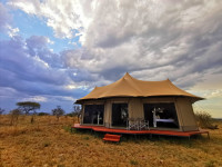 Exterior of a tent