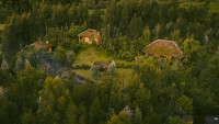 Aerial view of the lodge