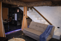 Two-Story Suite: sofa bed downstairs