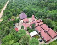 Aerial photo of the hotel