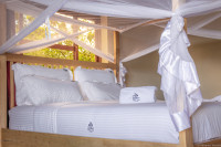 King Size Bed with White Linen