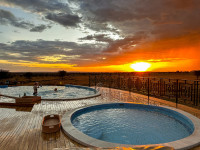 Pool at sunset