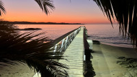 Sunset over the private Jetty