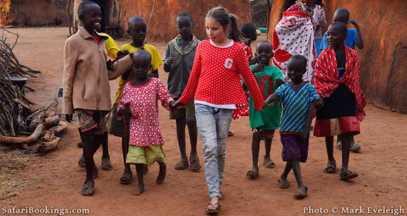 10 year old Lucia at a Maasai manyatta near Amboseli. Picture by Mark Eveleigh