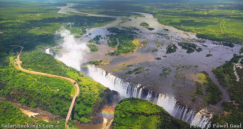 Aerial view of Victoria Falls, Zambia