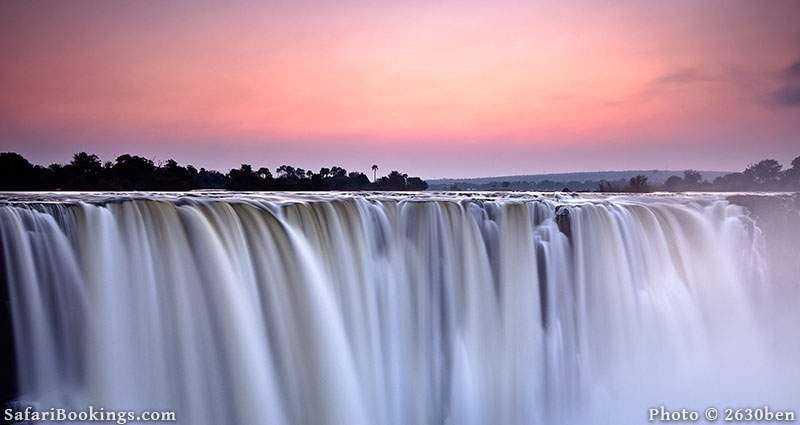 Sunrise over Victoria Falls, Zambia