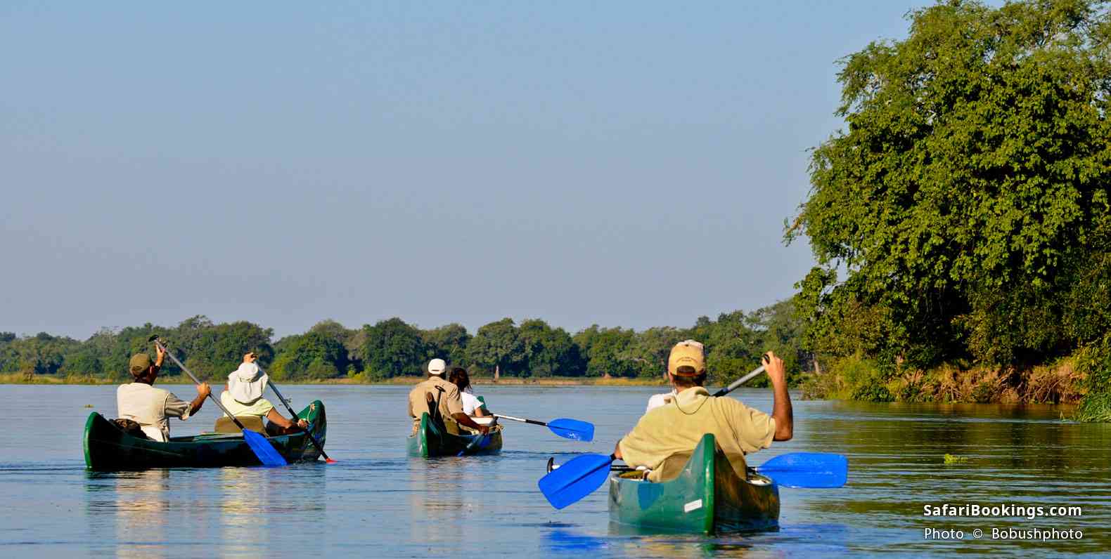A canoe trip down the Zambezi River