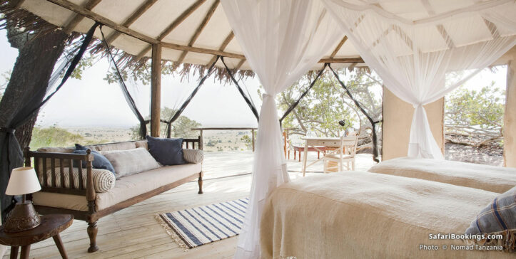 Room with a view over Serengeti plains