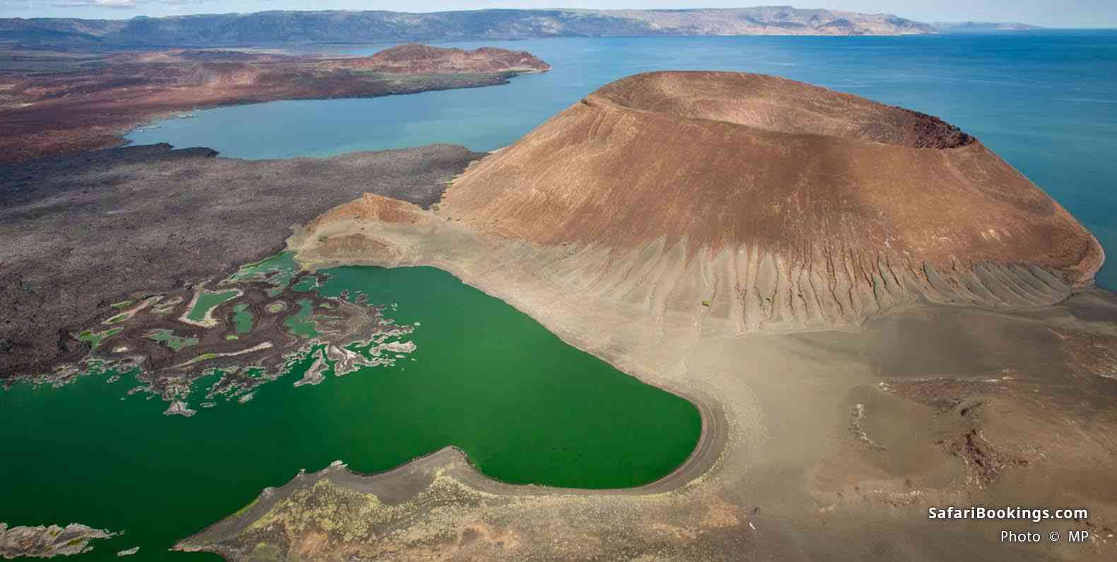 Scenic view of the Lake Turkana craters
