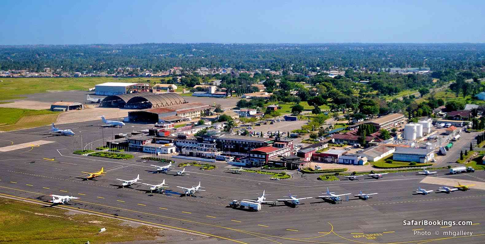 Aerial view of Dar Es Salaam International Airport