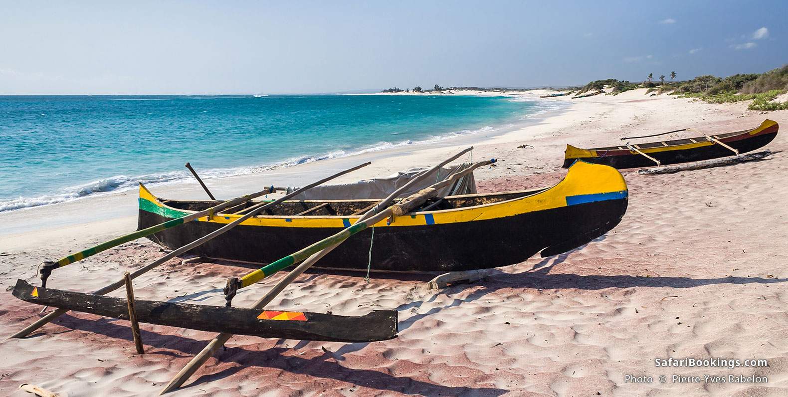 Fishing canoes on the beach of Itampolo, southern Madagascar