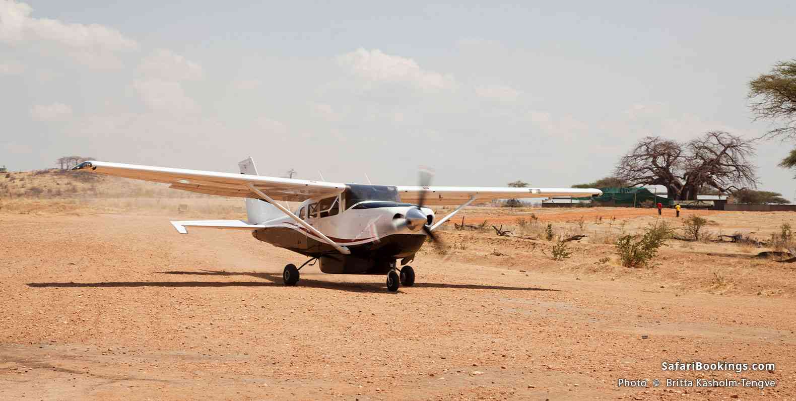 Small aircraft on the airstrip