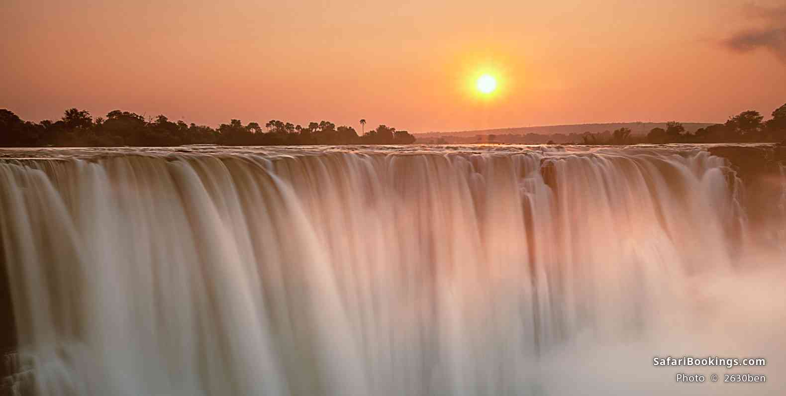 Sunrise over the falls, Zimbabwe