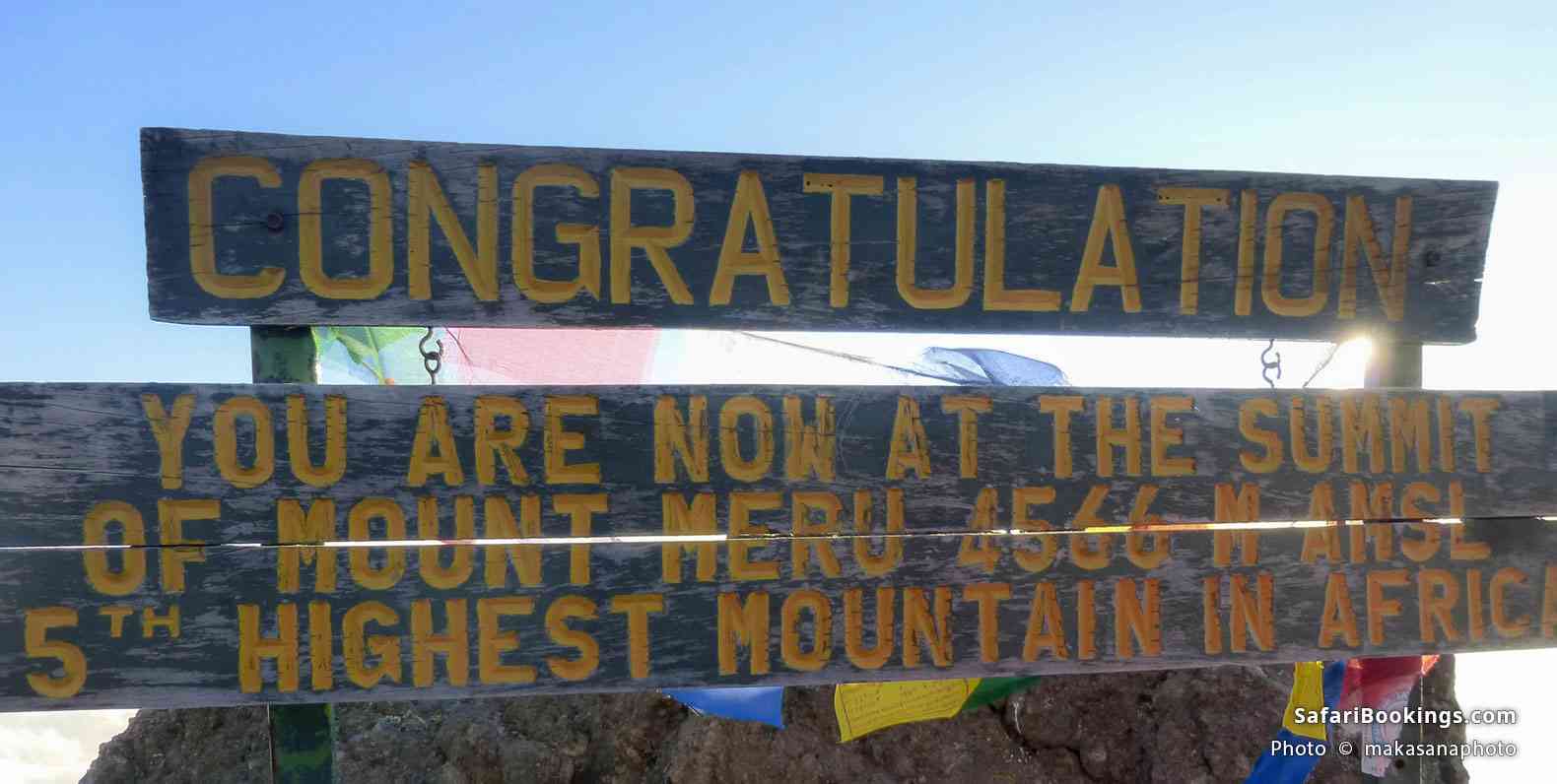 The summit of Mt Meru