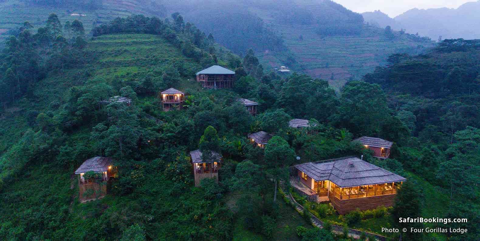Aerial view of Four Gorillas Lodge