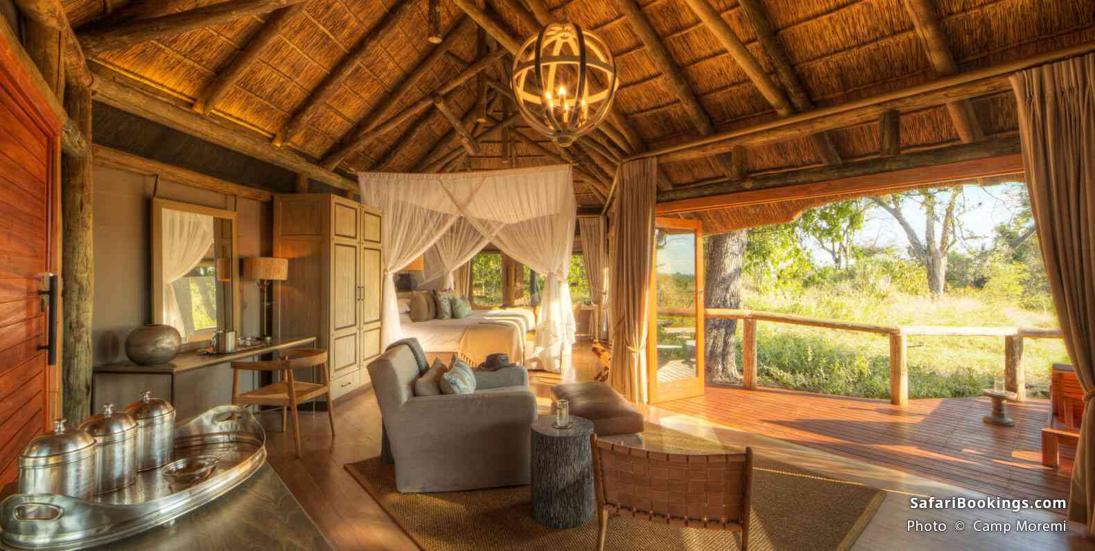 Camp Moremi room with a terrace