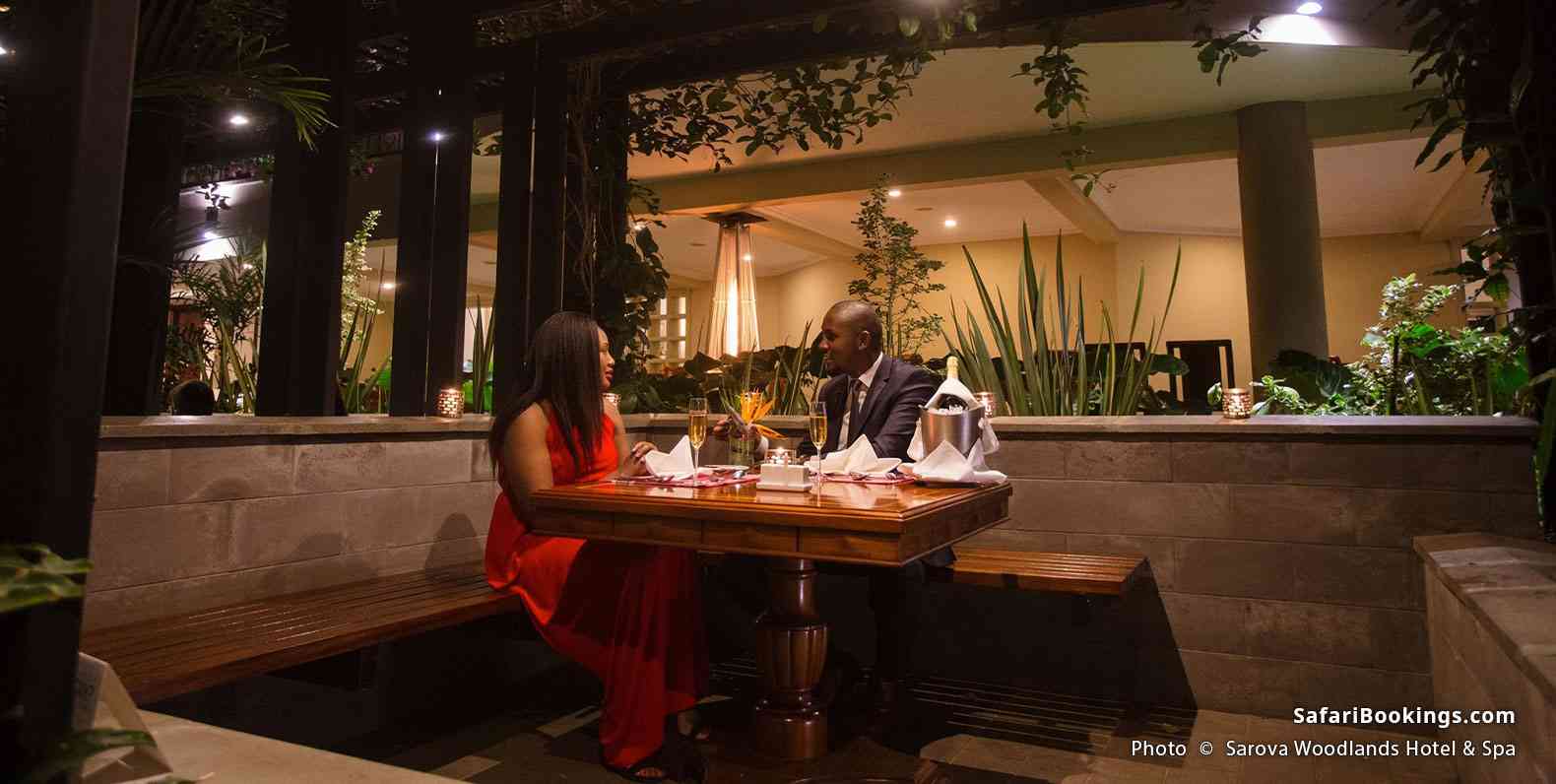 Couple having a romantic evening at Sarova Woodlands Hotel & Spa