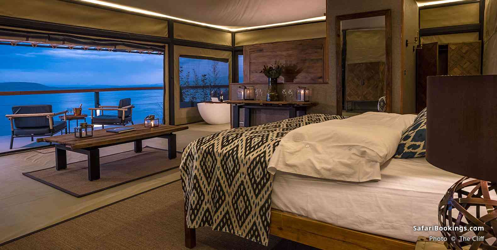 View of the Lake Nakuru from The Cliff camp