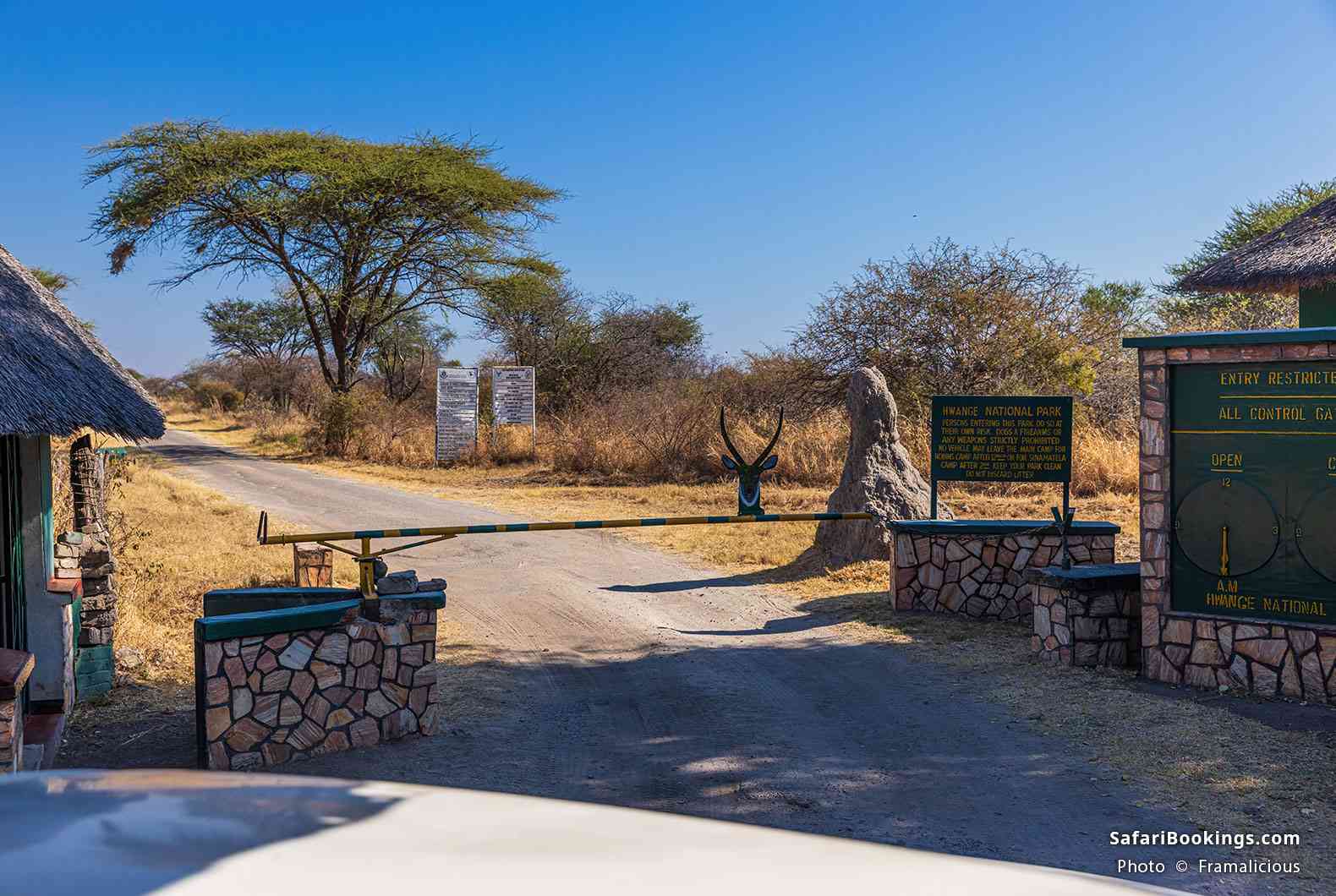 Entrance to Hwange National Park