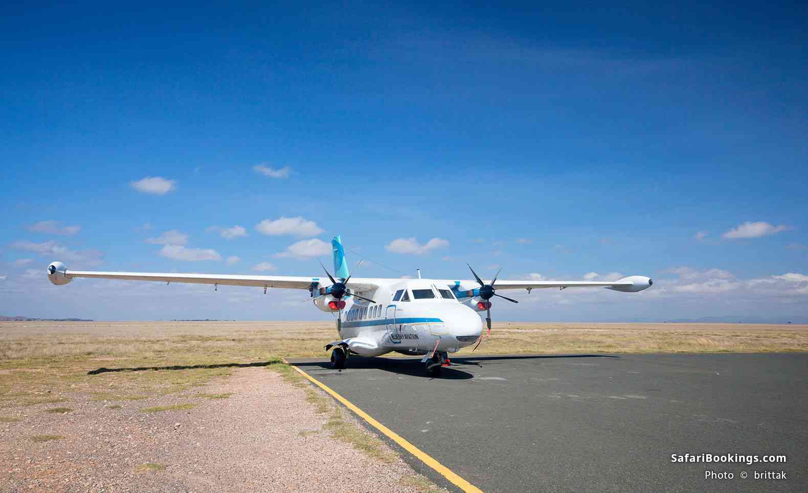 Small aircraft on the Amboseli’s airstrip