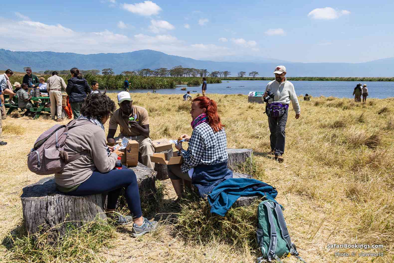 Lunch during a safari in the Ngorongoro Crater