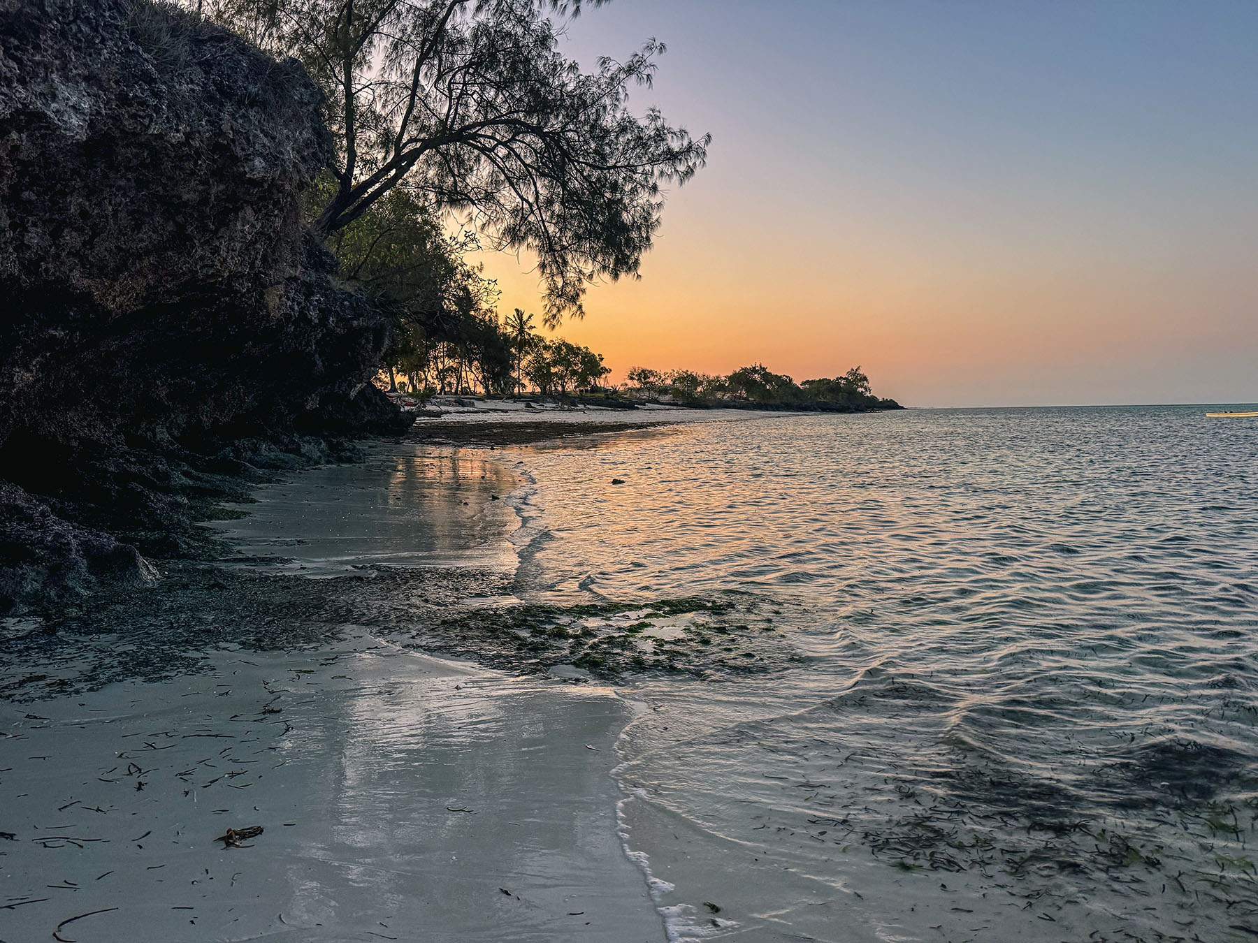 Sunset on Pongwe Beach on Zanzibar