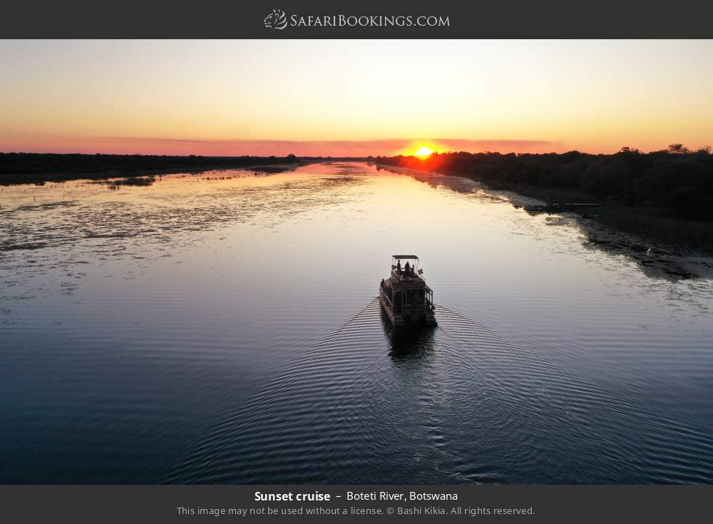 Sunset cruise in Boteti River, Botswana