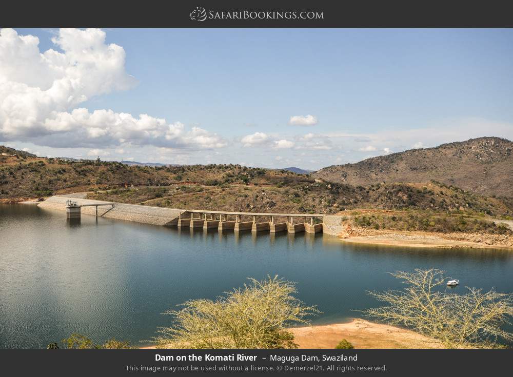 Dam on the Komati River in Maguga Dam, Eswatini