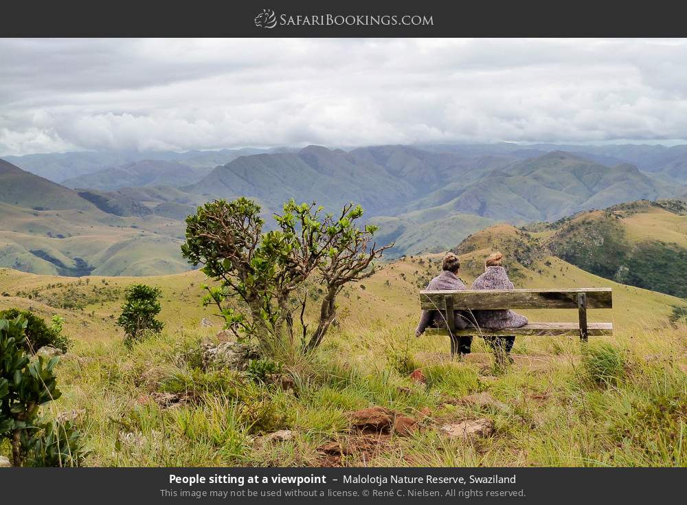 People sitting at a viewpoint in Malolotja Nature Reserve, Eswatini