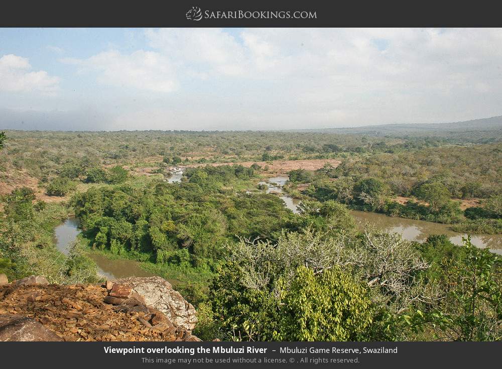 Viewpoint overlooking the Mbuluzi River in Mbuluzi Game Reserve, Eswatini