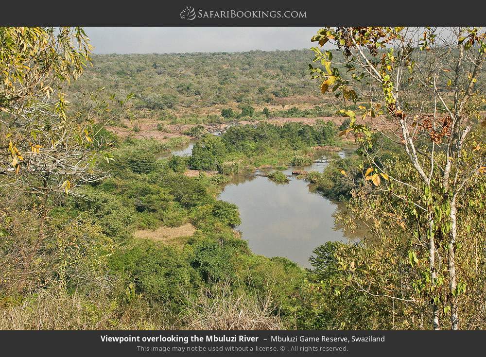 Viewpoint overlooking the Mbuluzi River in Mbuluzi Game Reserve, Eswatini