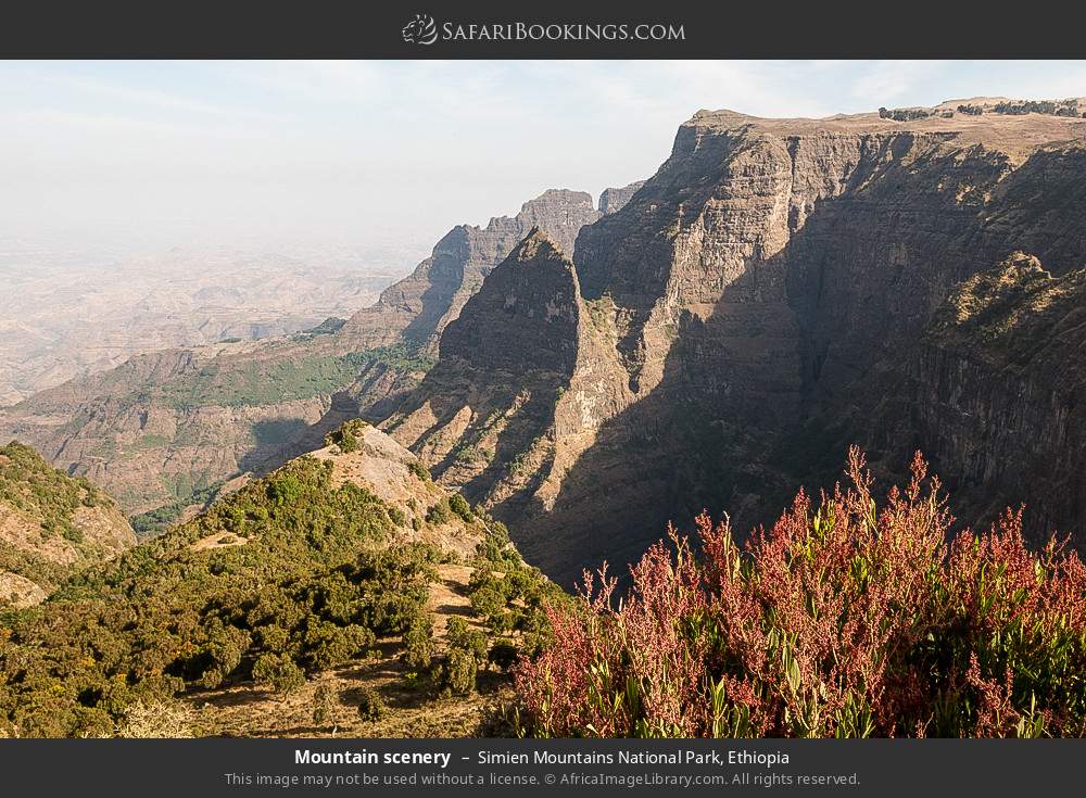 Mountain scenery in Simien Mountains National Park, Ethiopia