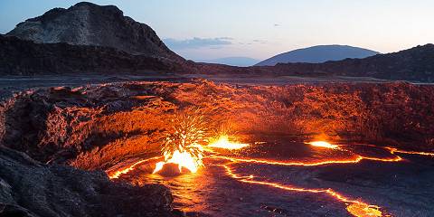 Hiking in Danakil Depression