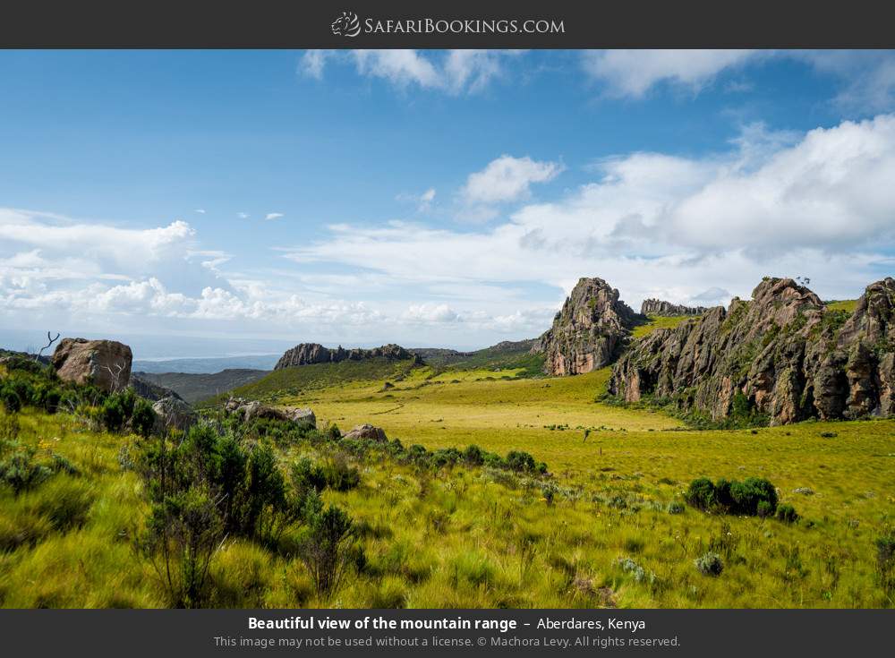 Beautiful view of the mountain range in Aberdares, Kenya