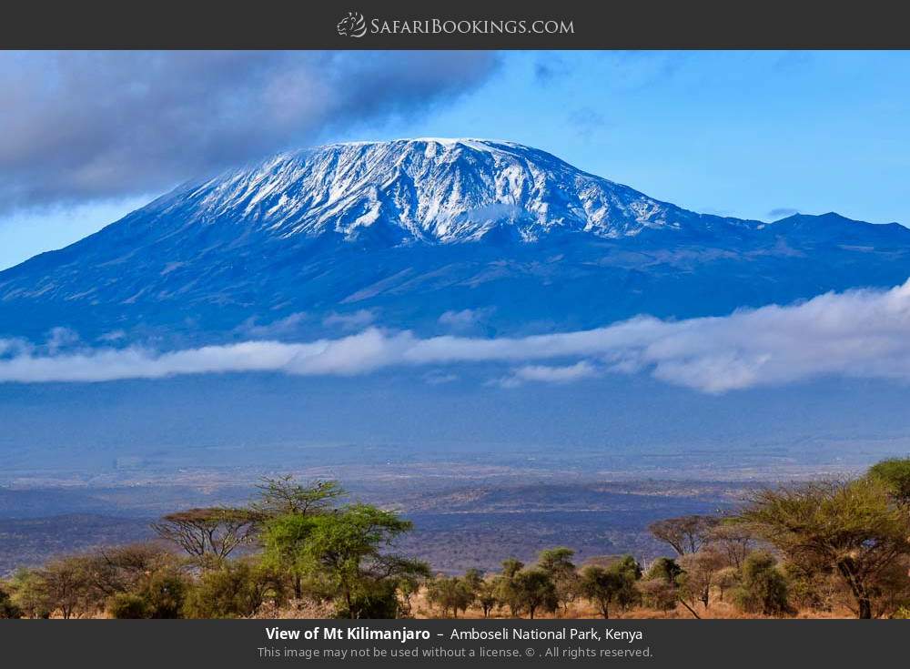 View of Mt Kilimanjaro in Amboseli National Park, Kenya