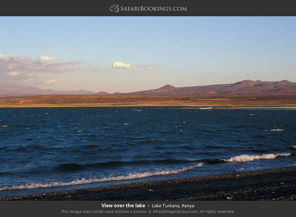 View over the lake in Lake Turkana, Kenya