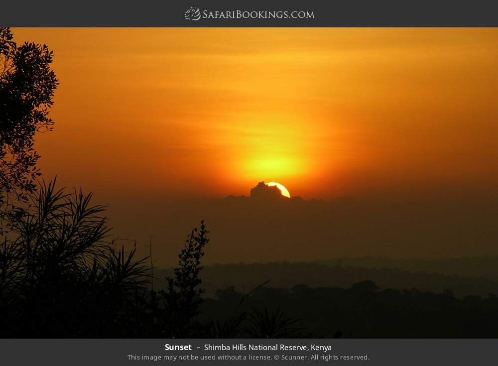 Sunset in Shimba Hills National Reserve, Kenya