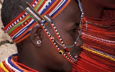 Samburu girl wearing beaded jewellery