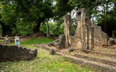 Ruined old houses