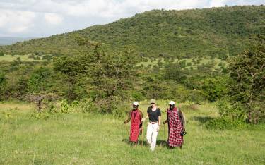 Walking with Maasai people in Ololasurai Conservancy